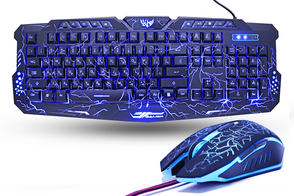 Gaming Keyboard and Mouse Combo with Breathing Backlight