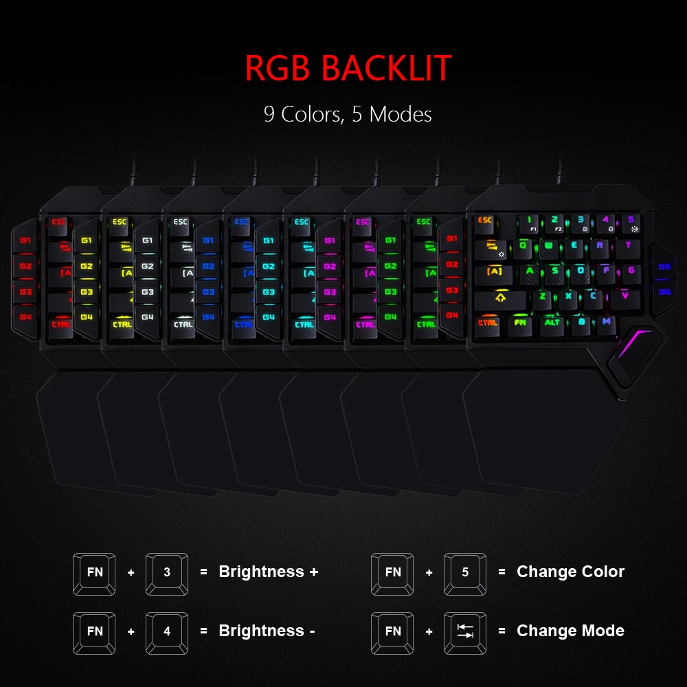 One Handed Mechanical Gaming Keyboard