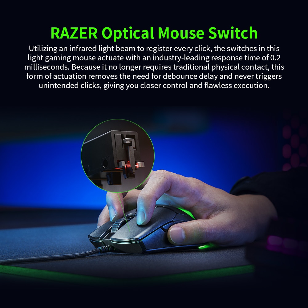 Optical Wired Lightweight Mouse for Gaming