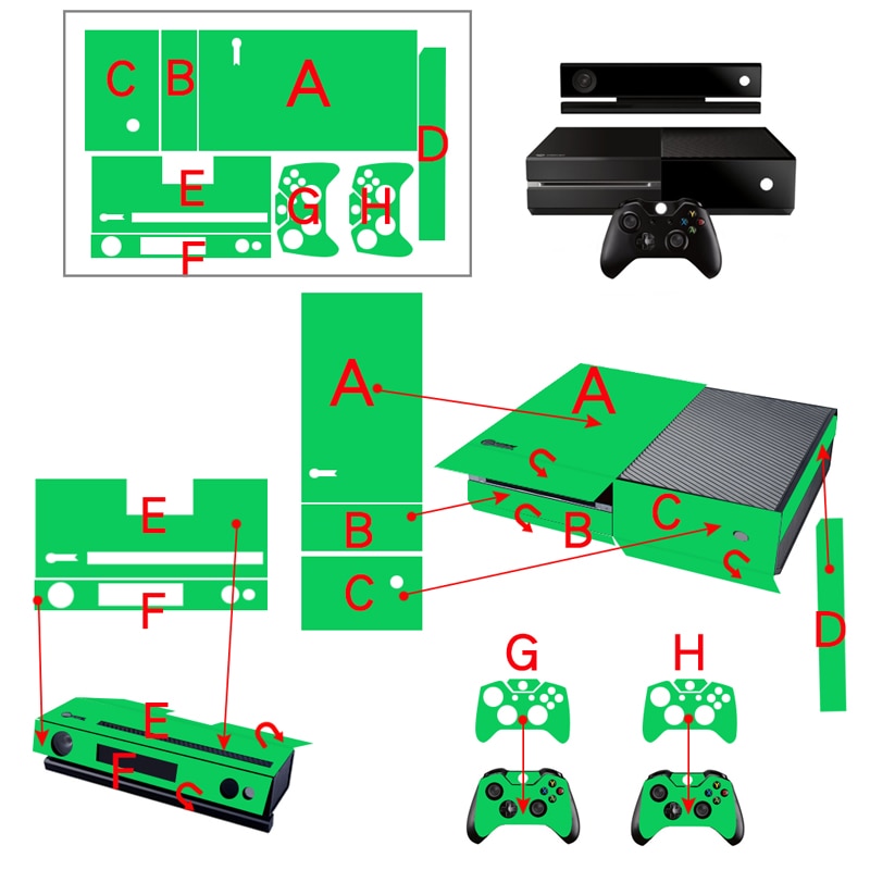 Camouflage Gaming Cosole Stickers